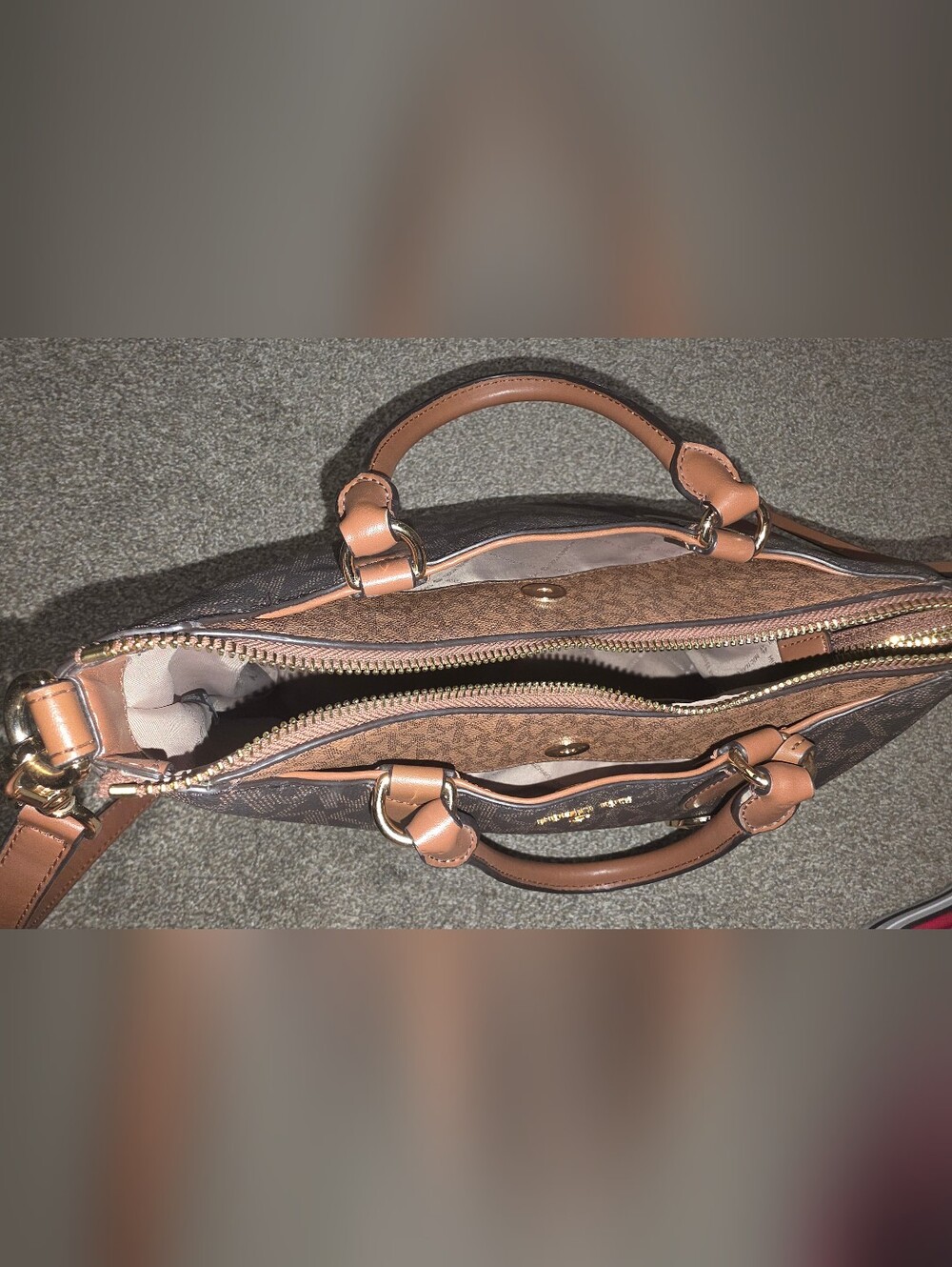 Michael Kors Brown Signature Tote Bag - Picture 5 of 11